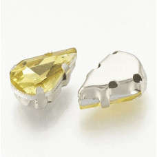 6 x 10 mm Sew on Teardrop 22 Yellow 6 x 10 mm Sew on Teardrop 22 Yellow