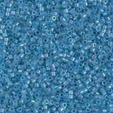 5 grams Size 11 Miyuki Delica Sparkling Sky Blue Lined Opal AB DB1761