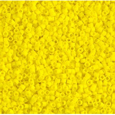 5 grams Size 15 Miyuki Delica Matte Opaque Yellow DBS751