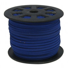 3 mm diameter Faux Suede Cord in blue. Price per metre