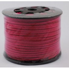 3 mm diameter Faux Suede Cord in cerise. Price per metre