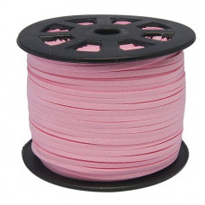 3 mm diameter Faux Suede Cord in pink. Price per metre
