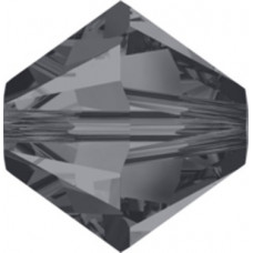 10 pack 8mm 5328 Swarovski Bicone Crystal Silver Night