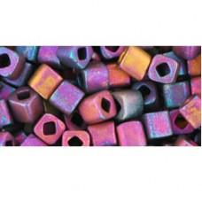 10 grams TOHO 4 mm Cubes Higher Metallic Mardi Gras TC-04-515F