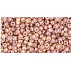 10g TOHO size 11 Marbled Opaque Beige/Pink TR-11-1201