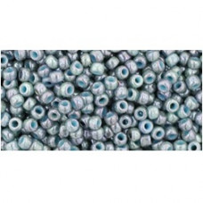 10g TOHO size 11 Marbled Op Turquoise/Trans Blue TR-11-1208