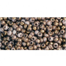 10g TOHO size 11 Gilded Marble White TR-11-1700