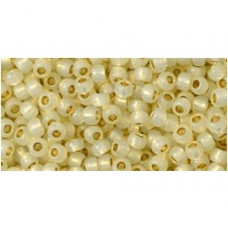 10g TOHO size 11 Perm Fin S Lined Milky Lt Jonquil TR-11-PF2125