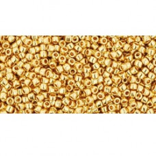 5g TOHO size 15 Metallic 24K Gold Plated TR-15-712