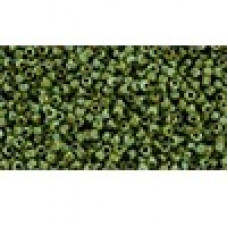 10g TOHO size 15 Hybrid Turquoise Picasso TR-15-Y307