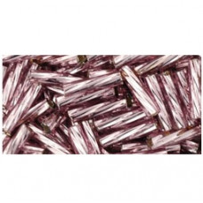 5 grams TOHO Size 3 Twisted Bugle Silver Ld Lt Amethyst TW-03-26 5 grams TOHO Size 3 Twisted Bugle Silver Ld Lt Amethyst TW-03-26