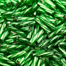 5 gram TOHO Size 3 Twisted Bugle Silver Ld Grass Green TW-03-27B 5 gram TOHO Size 3 Twisted Bugle Silver Ld Grass Green TW-03-27B
