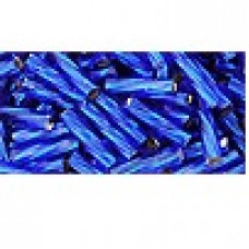 5 grams TOHO Size 3 Twisted Bugle Silver Lined Cobalt TW-03-28 5 grams TOHO Size 3 Twisted Bugle Silver Lined Cobalt TW-03-28