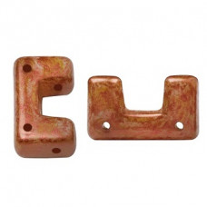10 grams Telos 4 hole beads Opaque Salmon Spotted 02010 65324 10 grams Telos 4 hole beads Opaque Salmon Spotted 02010 65324