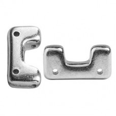10 grams Telos 4 hole beads Silver 00030 27000