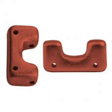 10 grams Telos 4 hole beads Bronze Red Matte 00030 01750