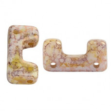 10 grams Telos 4 hole beads Op Rose/Gold Ceramic 03000 15695 10 grams Telos 4 hole beads Op Rose/Gold Ceramic 03000 15695