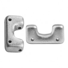 10 grams Telos 4 hole beads Silver Aluminium Matte 00030 01700