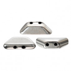 10 grams Tinos 2 hole beads Argentees Silver 00030 27000