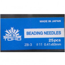 25 Pack 60mm long Toho Size 11 Beading Needles 25 Pack 60mm long Toho Size 11 Beading Needles