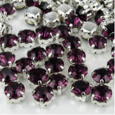 SS12 3.1mm glass montees amethyst 15 pack