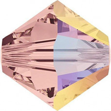 50 pack 4mm 5328 Swarovski Bicone Blush Rose AB