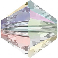 50 pack 3mm 5328 Swarovski Bicone Crystal AB 2x
