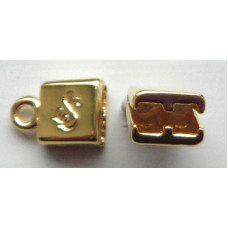 Double Strand gold plated brass end caps. Sold per pair