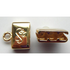 Triple Strand gold plated brass end caps.Sold per pair