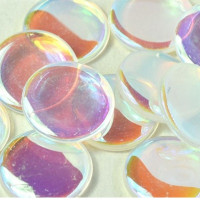 2 pack 14mm Extra Low Cabochon Crystal Full AB 00030 28701