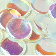 2 pack 14mm Extra Low Cabochon Crystal Full AB 00030 28701