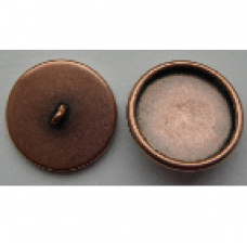 18mm Copper Plated Patera Round Brass Button Bezel