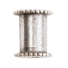 10mm .999 Antique Silver Plated Patera Channel Bead