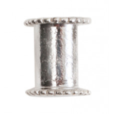 10mm .999 Sterling Silver Plated Patera Channel Bead