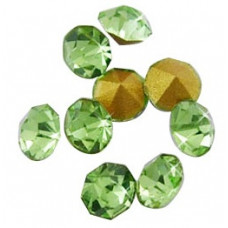 10 pack 5mm Green crystal Chatons