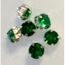4.5 mm Montees with green Acrylic Rhinestones 10 pack