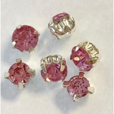 4.5 mm Montees with Pink Acrylic Rhinestones 10 pack