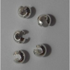 Sterling Silver 2.4 mm Crimp Covers 20 pack Sterling Silver 2.4 mm Crimp Covers 20 pack