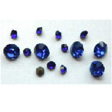 5 grams Sapphire Chinese crystal Chatons 2,3,4 mm