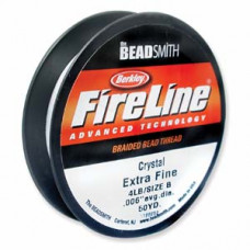 4lb strength, size B or 0.005 inch dia Fireline 50 yds Crystal