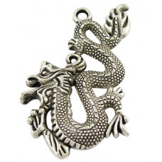 53mm Antique Silver Dragon Lead and Nickel Free