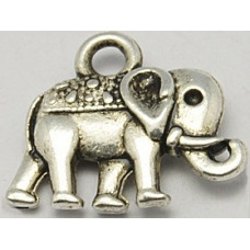 12mm Double sided Elephant Antique Silver Lead and Nickel Free