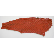 Eco friendly handmade soft gloss  Red Tilapia Fish Skin Leather.