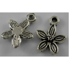 10mm Flower Charm Number 2 Lead and Nickel Free