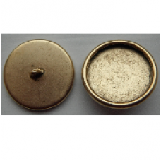 18mm 24K Gold Plated Patera Round Brass Button Bezel