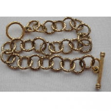 24K Gold Plated 8 inch Nunn Design Medium Twisted Link Chain