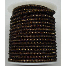 Brown wire over 2mm Gold Plated bead chain Price per 10 cm