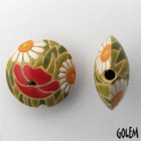 Golem Poppy Meadow Lentil Beads Golem Poppy Meadow Lentil Beads