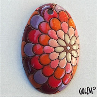 Golem Peacock pendant