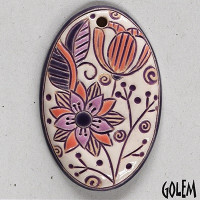 Golem Purple Snowflower pendant